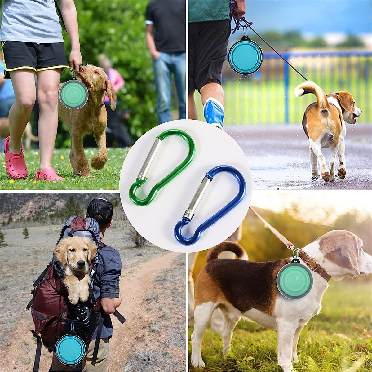 Portable pet dog folding bowl slow food bowl silicone pet bowl dog basin cat bowl drinking water supplies