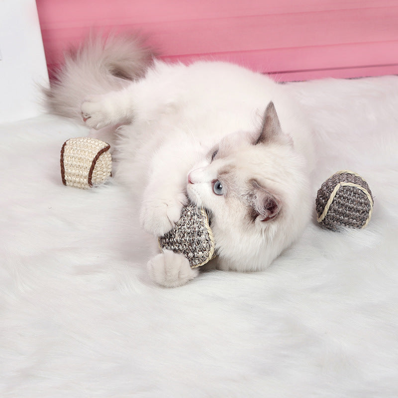 Cat Sisal Knit Ball Toy