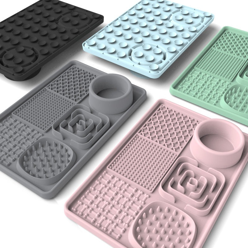 New pet licking pad Pet tableware Dog slow food pad Meal pad Sucker cup slow food pad Dog licking pad