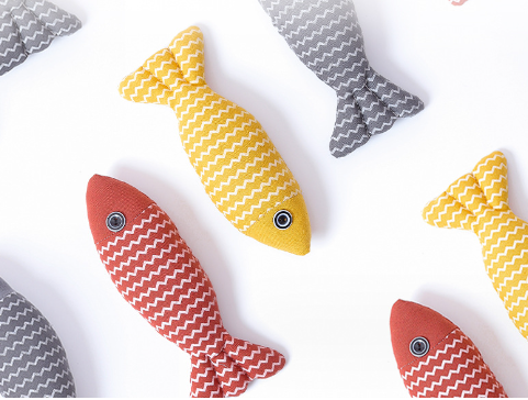 Cat Mint Hemp Fish Toy
