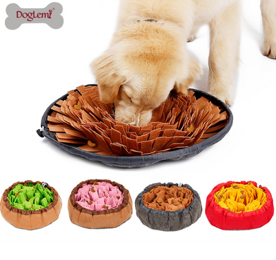 Slow Feeding Sniffing Mat Pet Toy Dog Food Dispensing Multi-Color Stress Relief Training Sniffing Dog Bowl
