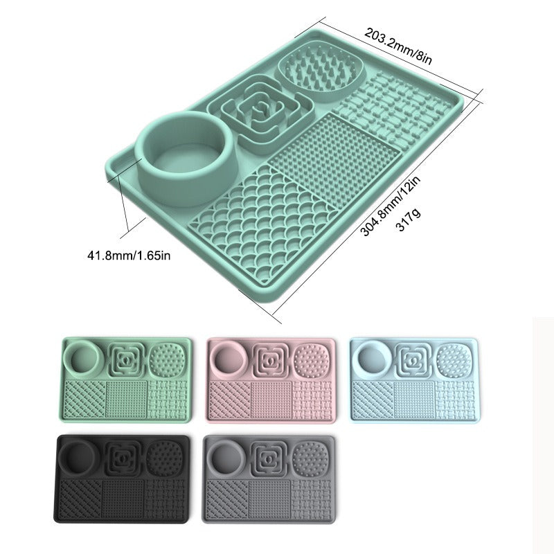 New pet licking pad Pet tableware Dog slow food pad Meal pad Sucker cup slow food pad Dog licking pad
