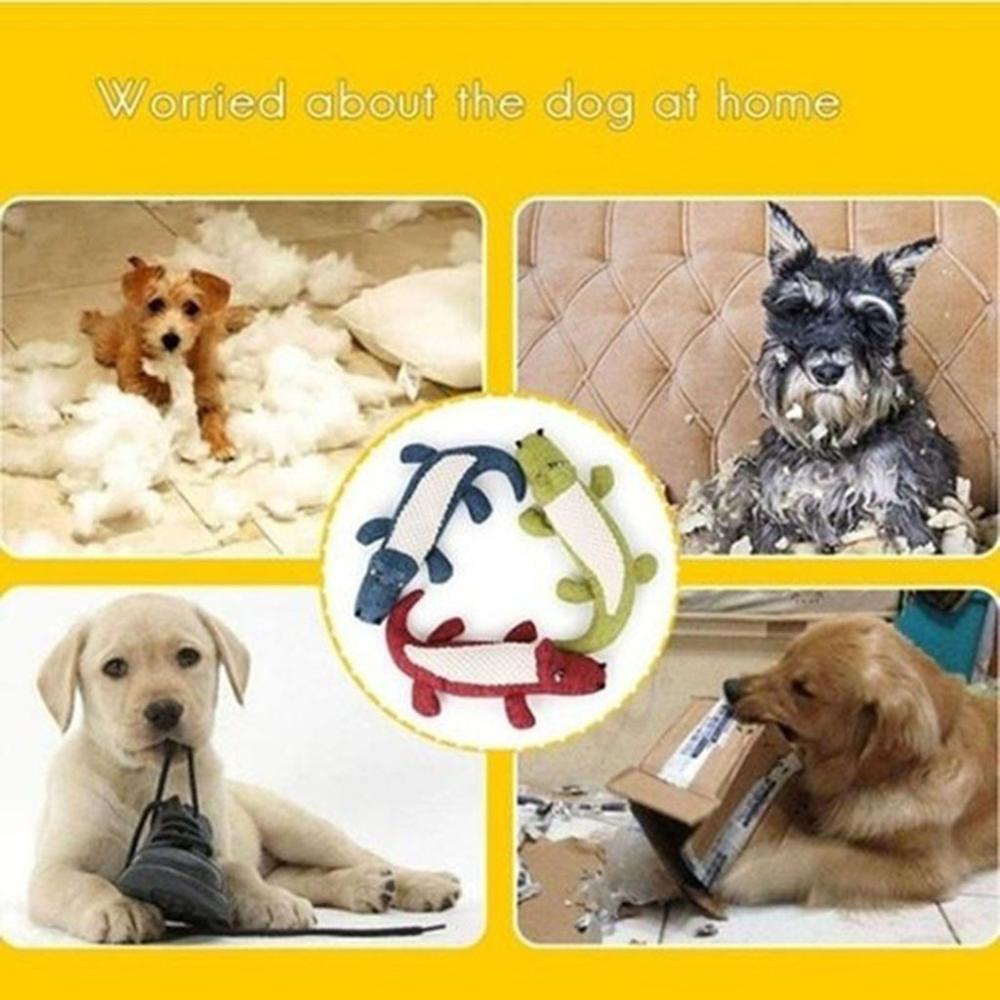 Dog Linen Plush Squeaky Chew Toy