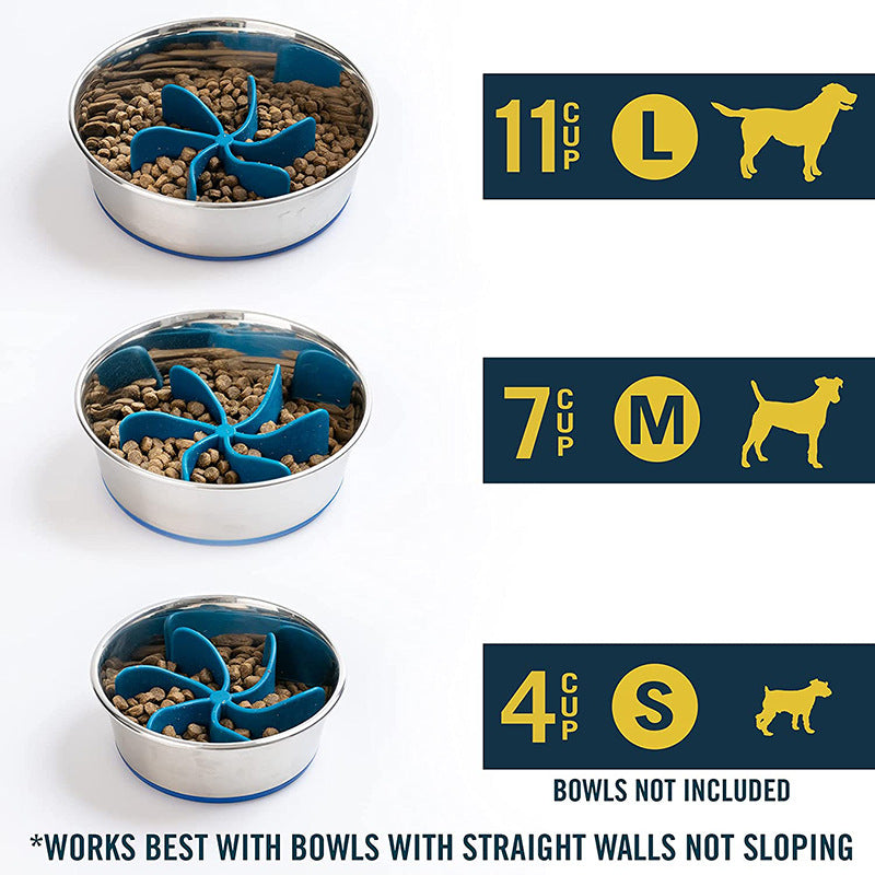 OurPets Pet Feeder Propeller Dogs Slow Down Feeding Speed Protect Intestinal Feeder