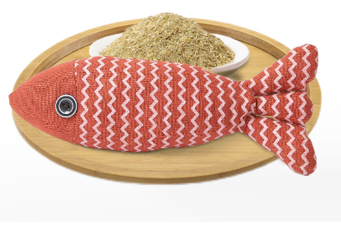 Cat Mint Hemp Fish Toy